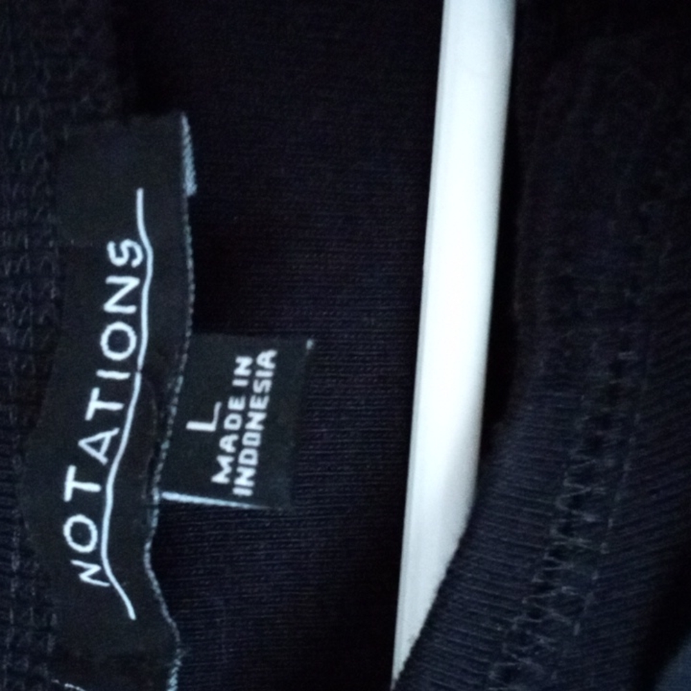 Notations Boho Style Button Up Sweater. Black Med… - image 3